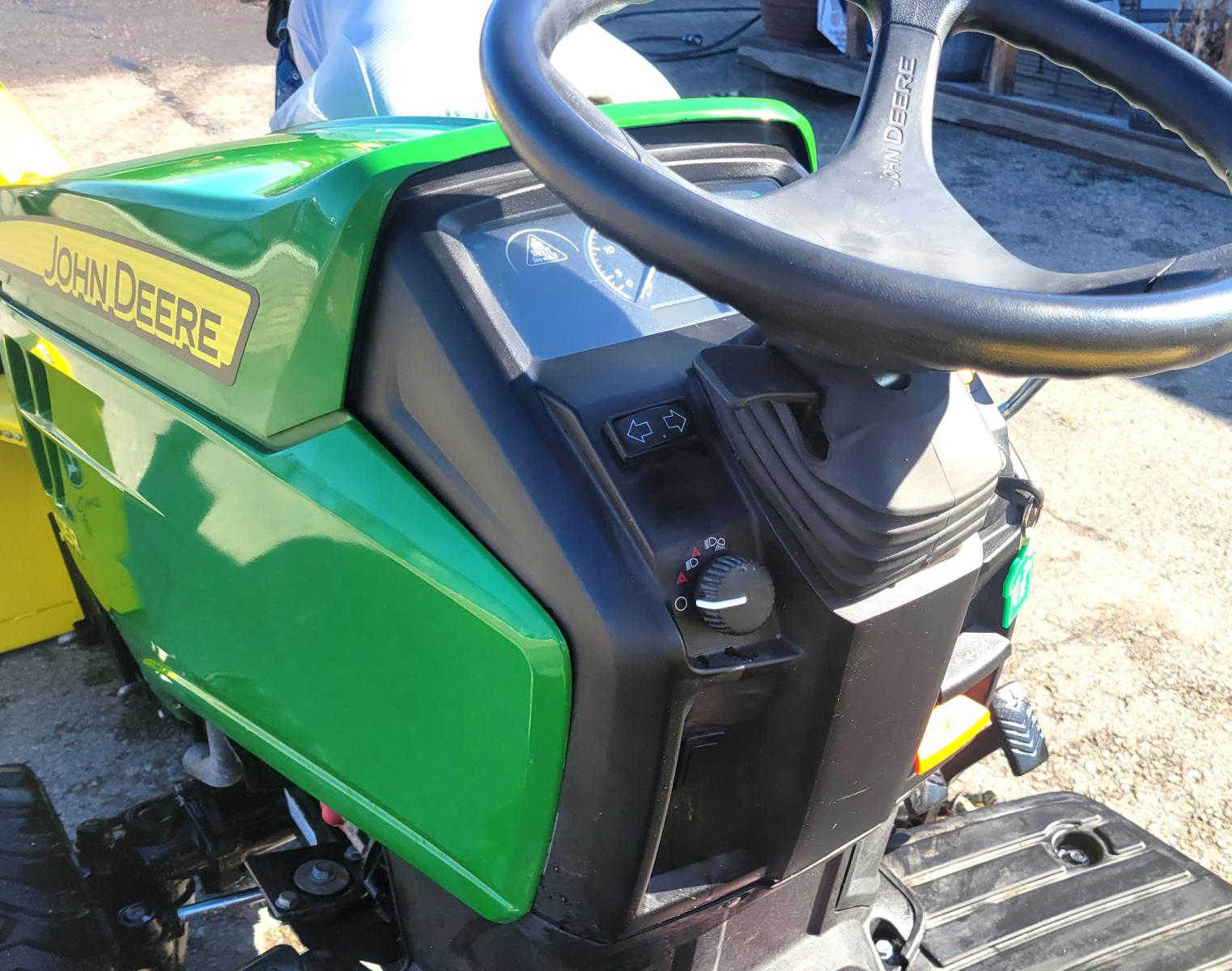 2018 Green /Yellow John Deere 1025R with an 3TNV80F-NCJT engine, Hydrostatic transmission, located at 450 N Russell, Missoula, MT, 59801, (406) 543-6600, 46.874496, -114.017433 - Only 106 Hours. Really Nice 2018 John Deere 4Wheel Drive 1025R Diesel Tractor. 25HP. Comes with John Deere 54" Front Snow Blower. Has Owners Manuals for the Tractor and the Blower. Lots of Specs one the pictures page. Excellent Condition. Plastic has never been off the seat. Does Not come with any o - Photo #8